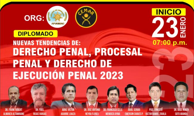<strong>NUEVAS TENDENCIAS DEDERECHO PENAL, PROCESAL PENAL Y DERECHO DE EJECUCIÓN PENAL 2023.</strong>